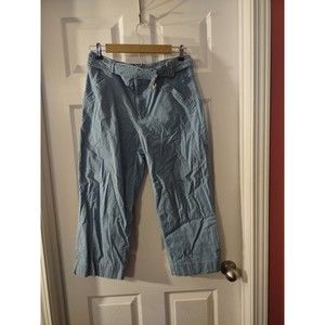 Liz Claiborne Cropped Capri Pants Size 10 Blue Audra